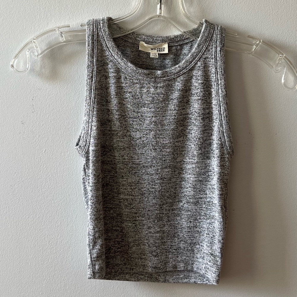 Aritzia Wilfred Free Cropped Tank, XXS, Heather Gray